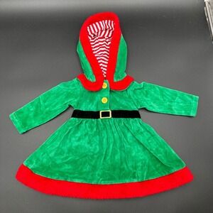 Baby‎ Elf Costume Hooded Christmas Dress 3-6 Months Green Holiday Outfit